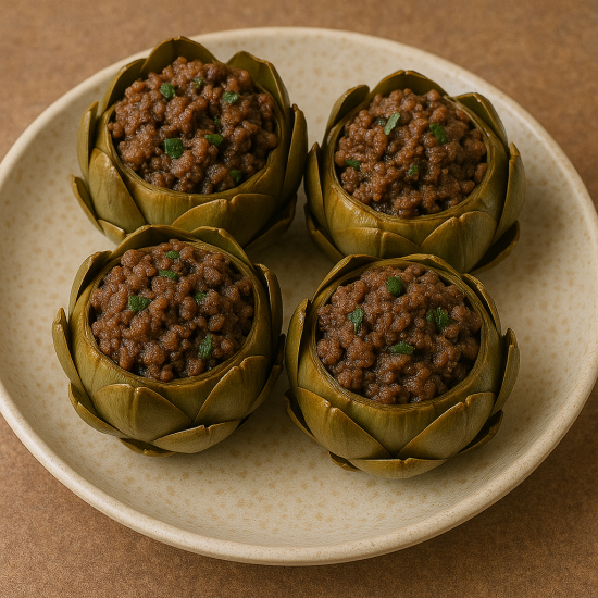 Artichokes with minced meat