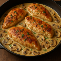 Chicken & mushroom piccata