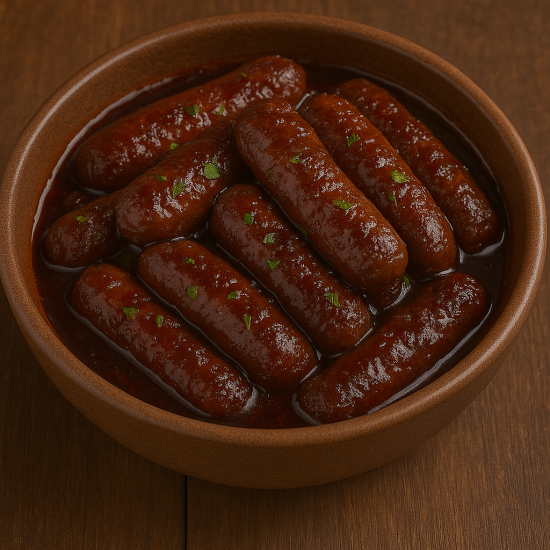 Egyptian sausage with pomegranate molasses 