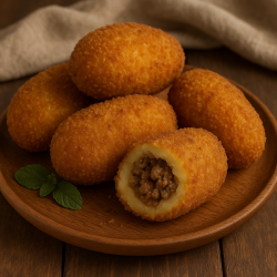 Potato croquettes with minced meat 