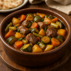Mixed Vegetables with Beef Tagine
