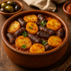 Potatoes with Sausage Tagine
