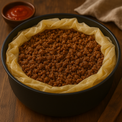 Goulash with Minced Meat Half Cooked