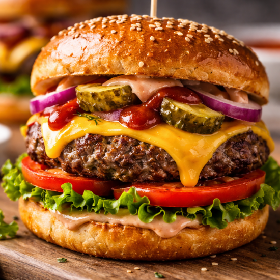 Cheese burger hot pocket